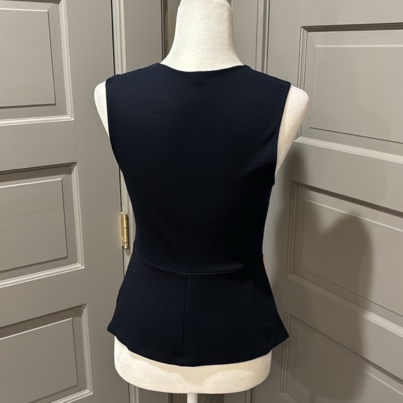 Leather front color block tank - Picture 2 of 3